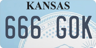 KS license plate 666GOK