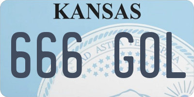 KS license plate 666GOL
