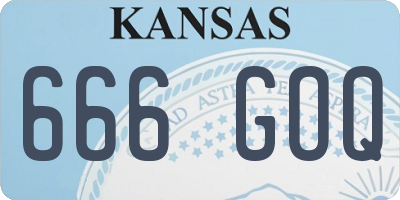 KS license plate 666GOQ