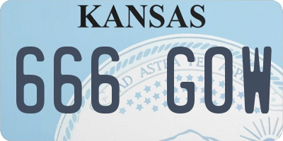 KS license plate 666GOW