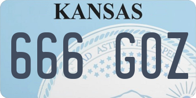 KS license plate 666GOZ