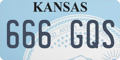 KS license plate 666GQS
