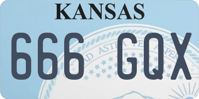 KS license plate 666GQX