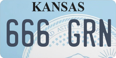 KS license plate 666GRN