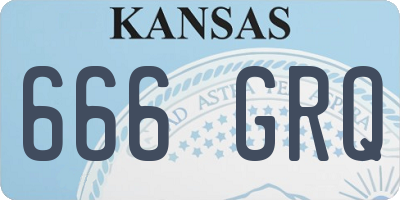 KS license plate 666GRQ
