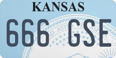 KS license plate 666GSE