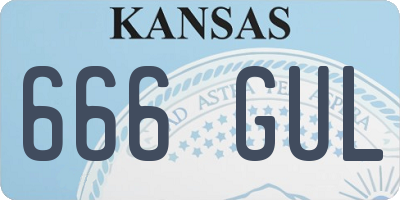 KS license plate 666GUL