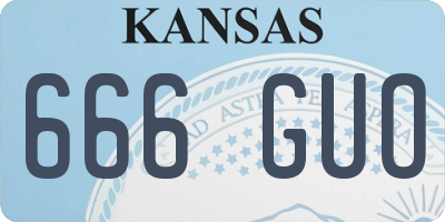 KS license plate 666GUO