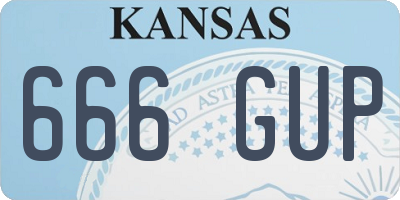 KS license plate 666GUP