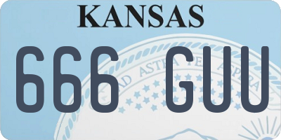 KS license plate 666GUU