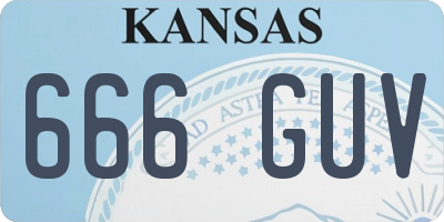 KS license plate 666GUV
