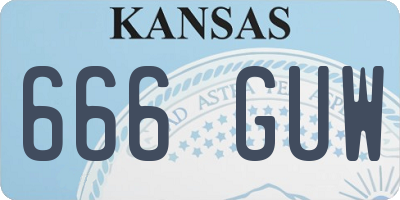 KS license plate 666GUW