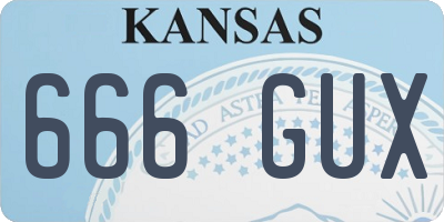 KS license plate 666GUX
