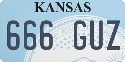KS license plate 666GUZ