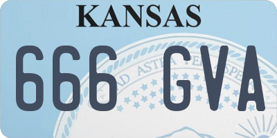 KS license plate 666GVA