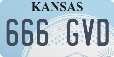 KS license plate 666GVD