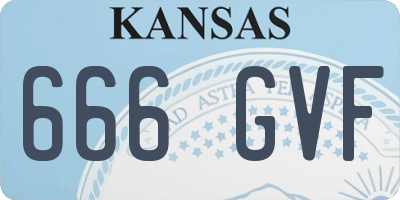 KS license plate 666GVF
