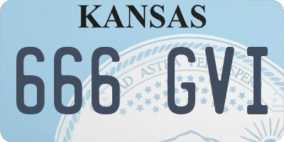 KS license plate 666GVI