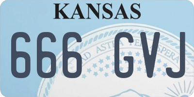 KS license plate 666GVJ