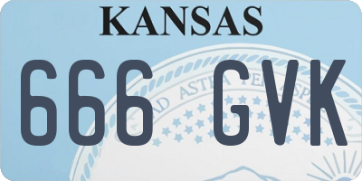 KS license plate 666GVK