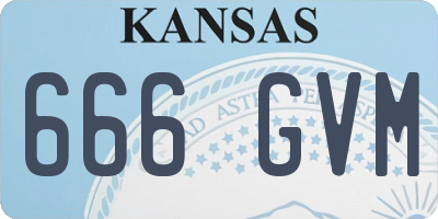KS license plate 666GVM