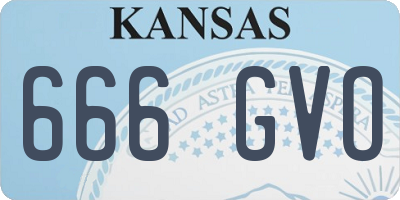 KS license plate 666GVO