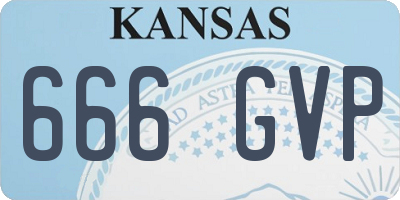 KS license plate 666GVP