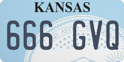 KS license plate 666GVQ