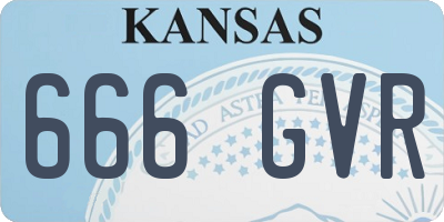 KS license plate 666GVR