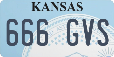 KS license plate 666GVS