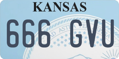 KS license plate 666GVU
