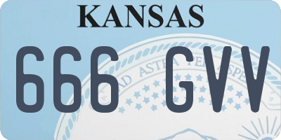 KS license plate 666GVV