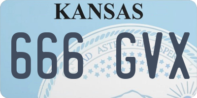 KS license plate 666GVX