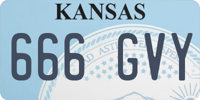 KS license plate 666GVY