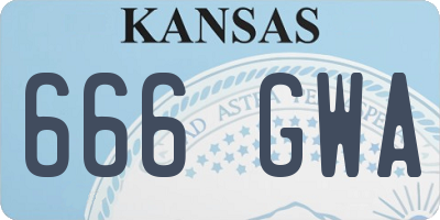 KS license plate 666GWA