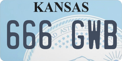 KS license plate 666GWB