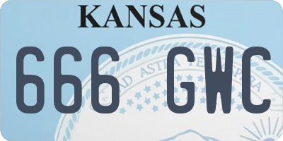KS license plate 666GWC