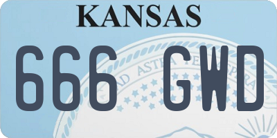 KS license plate 666GWD