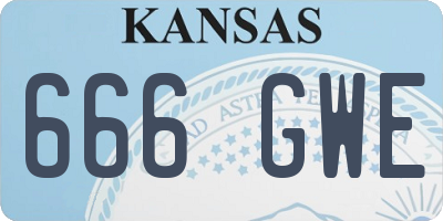 KS license plate 666GWE