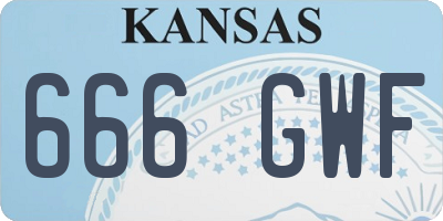 KS license plate 666GWF