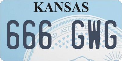 KS license plate 666GWG