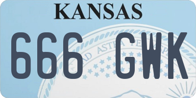 KS license plate 666GWK