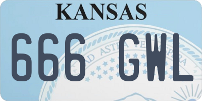KS license plate 666GWL