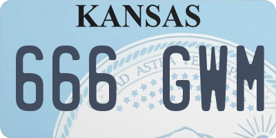 KS license plate 666GWM