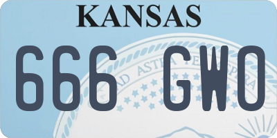 KS license plate 666GWO
