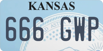 KS license plate 666GWP