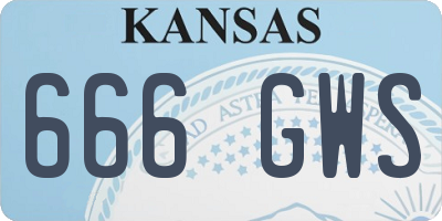 KS license plate 666GWS