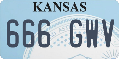 KS license plate 666GWV