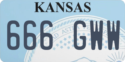 KS license plate 666GWW