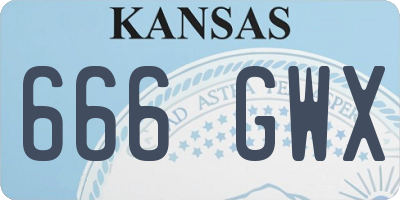 KS license plate 666GWX